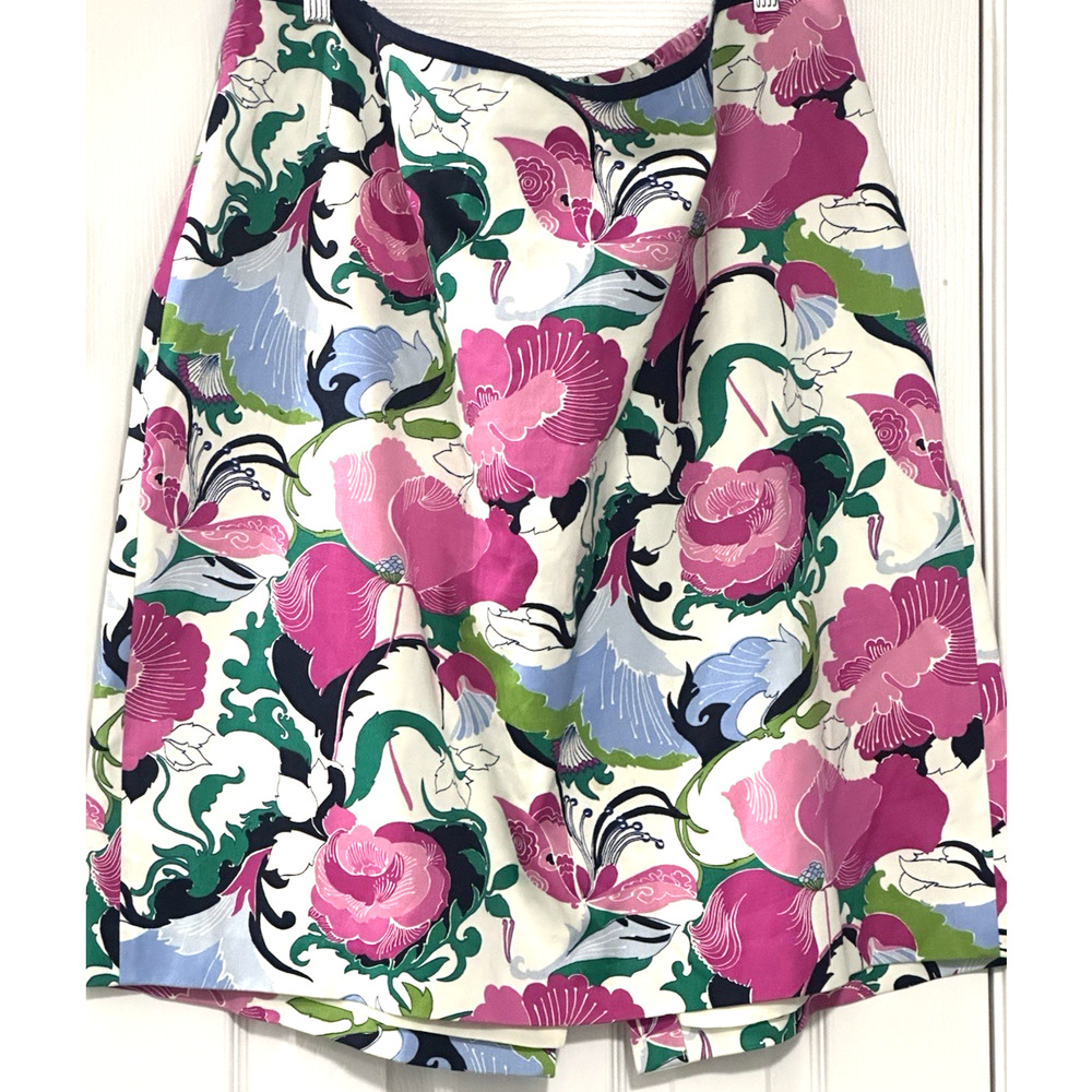 Talbots Women Skirt Plus‎ Size 22W Floral Print Twill Cotton Straight Cut - Picture 9 of 16